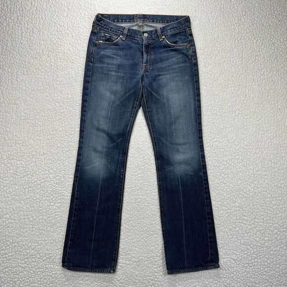 Seven Bootcut Jeans Women’s 29x31 Blue Made in USA Y2K Boho Western Rodeo - Picture 2 of 14